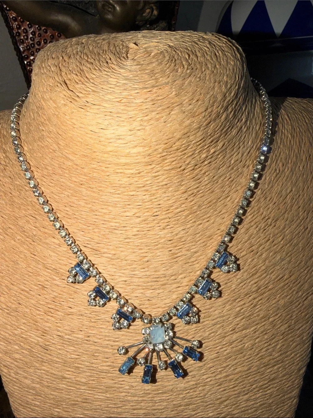 Vintage sparkling blue